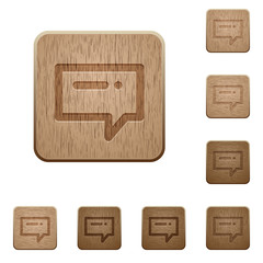 Typing message wooden buttons