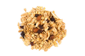 breakfast cereals on white