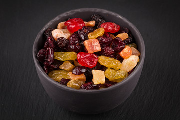 Mix variety of dried fruit
