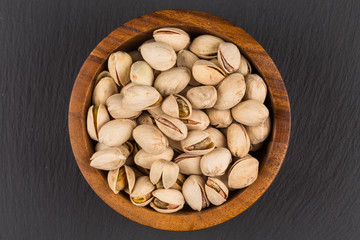 Pistachio nuts in bowl