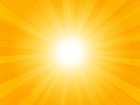 Beautiful yellow background with rays