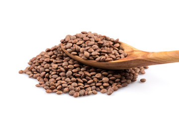 Lentils Isolated on White Background