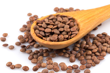 Lentils Isolated on White Background