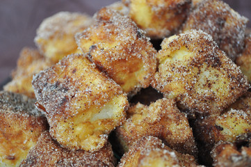homemade fried milk with sugar
