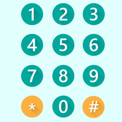 Flat numbers background