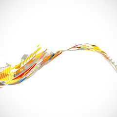 abstract creative mix geometrical with flag flow shape, vector illustration