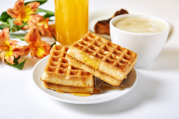 breakfast with waffles