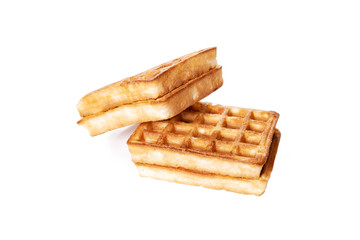 waffles isolated on white background
