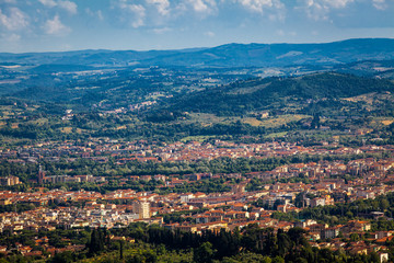 Aerial view to Florence city