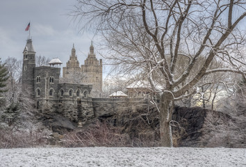 Obraz premium Central Park, New York City,Belvedere Castle