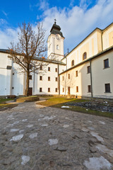 Yard of a monastery in medieval town of Levoca in eastern Slovakia.