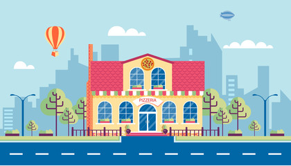 Naklejka premium Pizza house 1