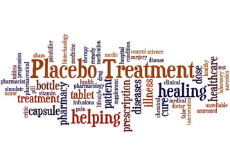 Placebo Treatmen, word cloud concept