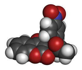 Acenocoumarol anticoagulant drug molecule (vitamin K antagonist)