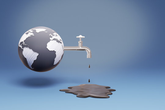 Globe pouring oil
