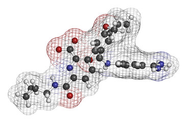 Avoralstat hereditary angioedema (HAE) drug molecule. 