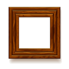 Realistic wooden frame.Vector illustration.