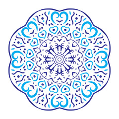 Circular floral ornament. round ornament background
