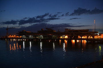 Port of Sukhum in the evening