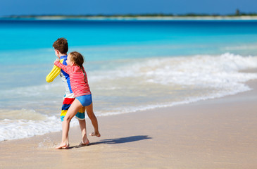 Kids having fun at beach