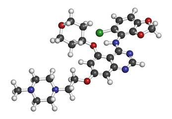 Saracatinib drug molecule. Dual kinase inhibitor.