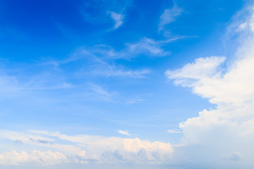 Blue sky background.