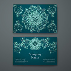Business card  in Baroque Style.