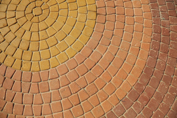 Colorful stone pavement texture