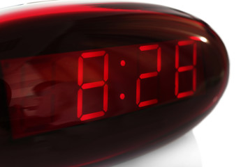 Digital clock, closeup