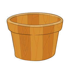 Empty Wooden Bucket