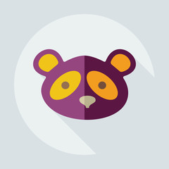 Flat modern design with shadow icons pandas