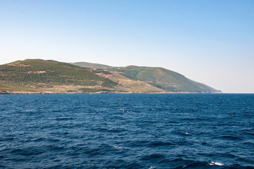 Fototapeta na wymiar View of Zakynthos Island from the sea