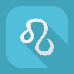 Flat modern design with shadow icons lion