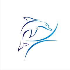 Dolphin logo icon template 