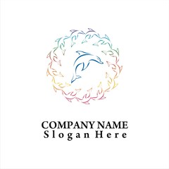Dolphins logo icon template 