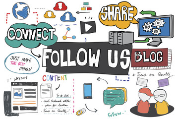 Follow us Follower Join us Social Media Concept