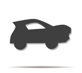 car double shadow icon vector