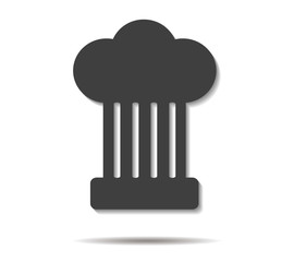 chef hat double shadow icon vector