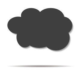 cloud double shadow icon vector