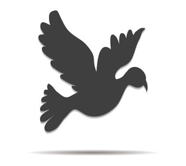 dove double shadow icon vector