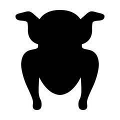 Whole chicken / turkey flat icon for food apps and websites