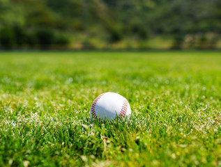 Baseball at a baseball field in California mountains
