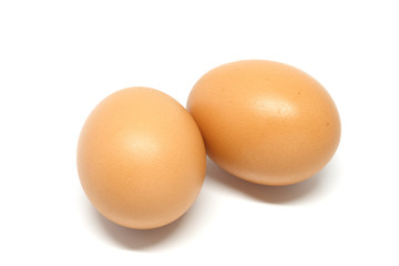 Eggs in white background