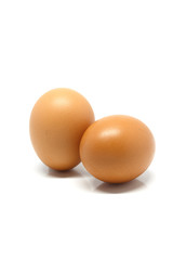 Eggs in white background