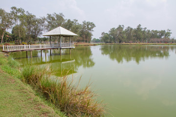 Obraz premium Outdoor Pavilion at the lake