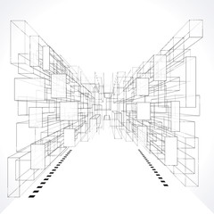 Abstract perspective background.