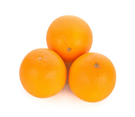 Sweet orange fruit on white background