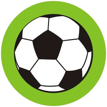 soccer ball and green frame, vector illustration