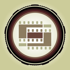Image film simbol in the lens