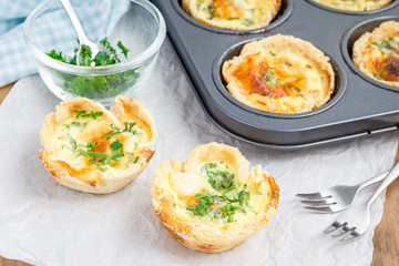 Mini quiche with bacon